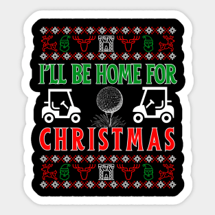 I'll Be Home for Christmas Baseball Sticker